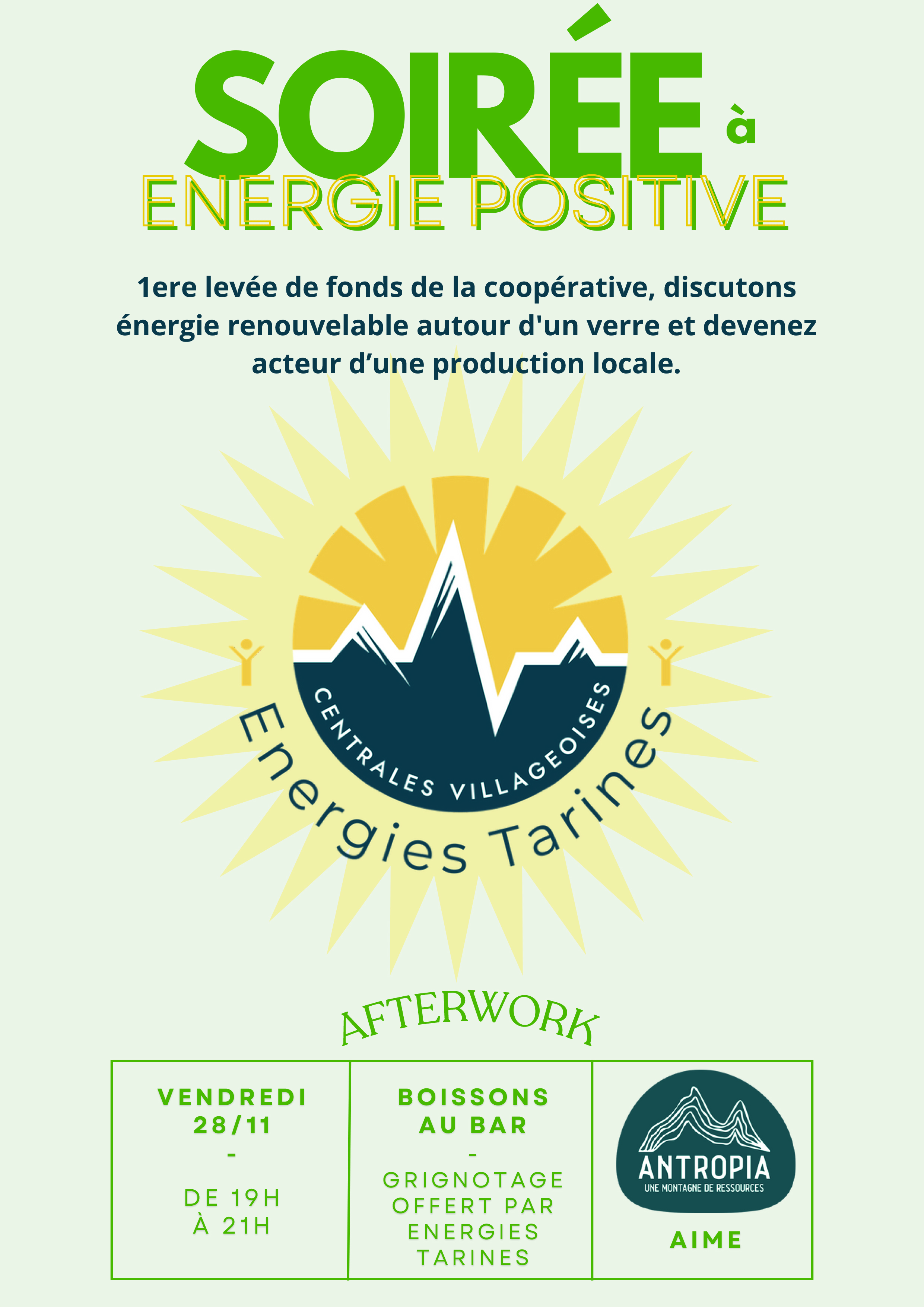 1 ère levée de Fonds Energies Tarines